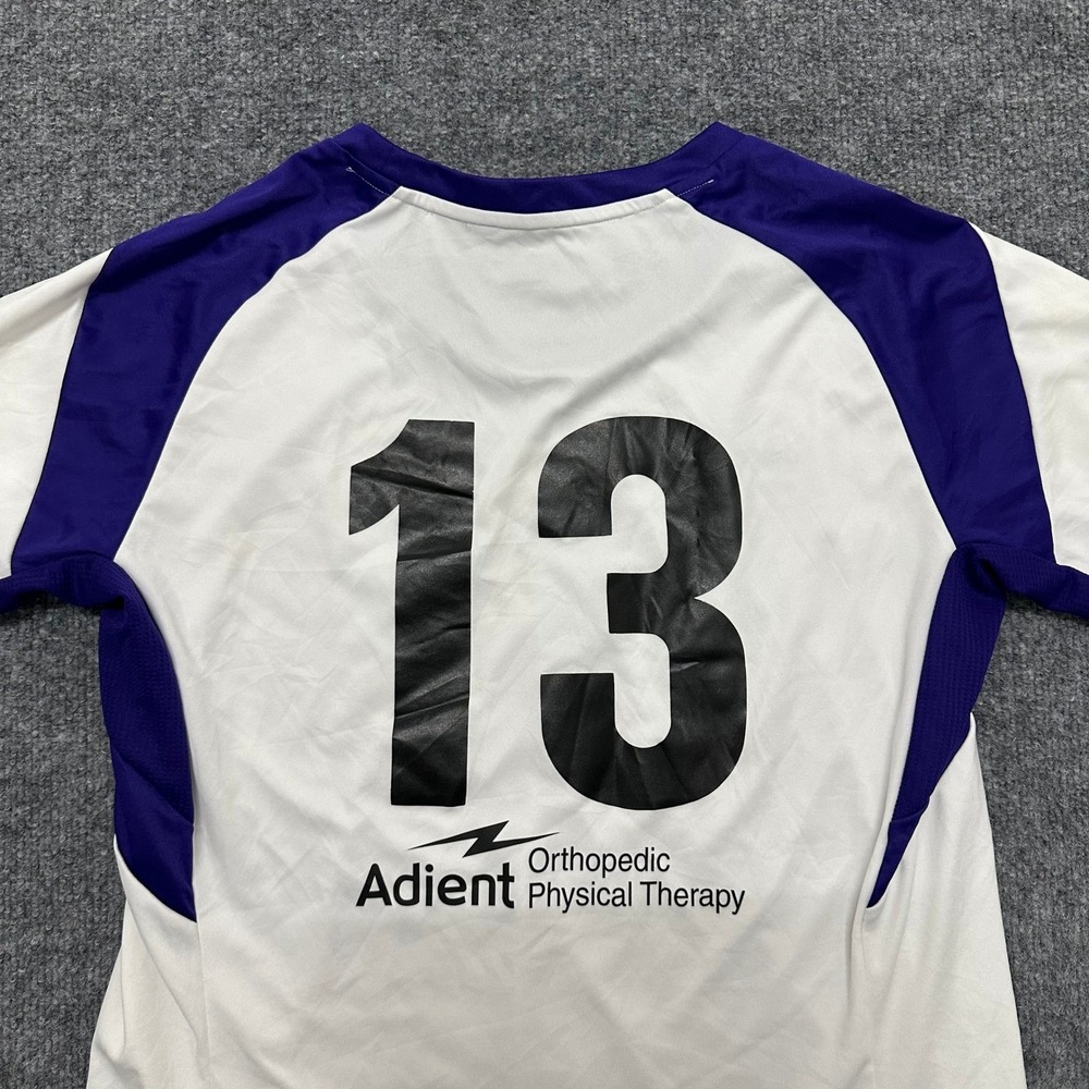 Adidas Soccer Jersey Womens L White Purple ClimaCool Eclipse Alaska Athletic